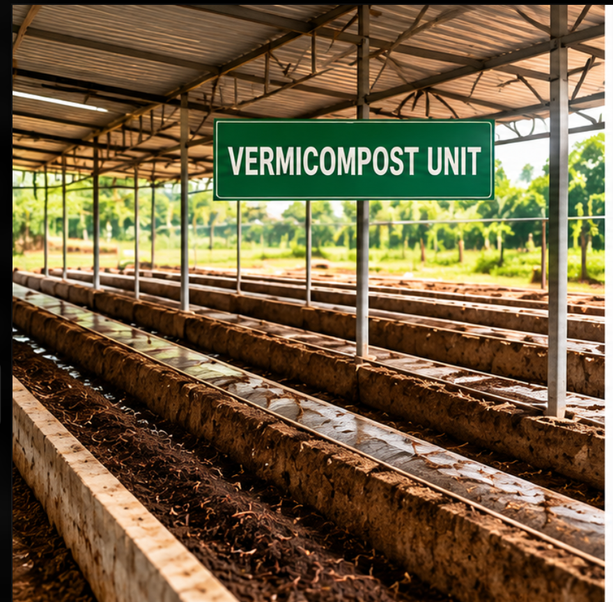 Standardised vermicompost unit facility